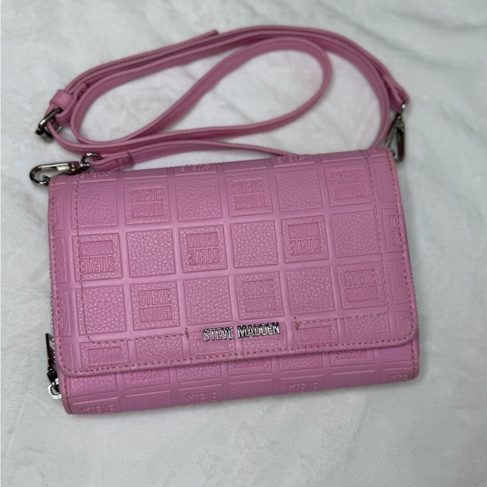 Steve Madden Embossed Pink Crossbody Bag